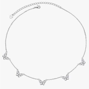 925 Sterling Silver Butterfly Choker
